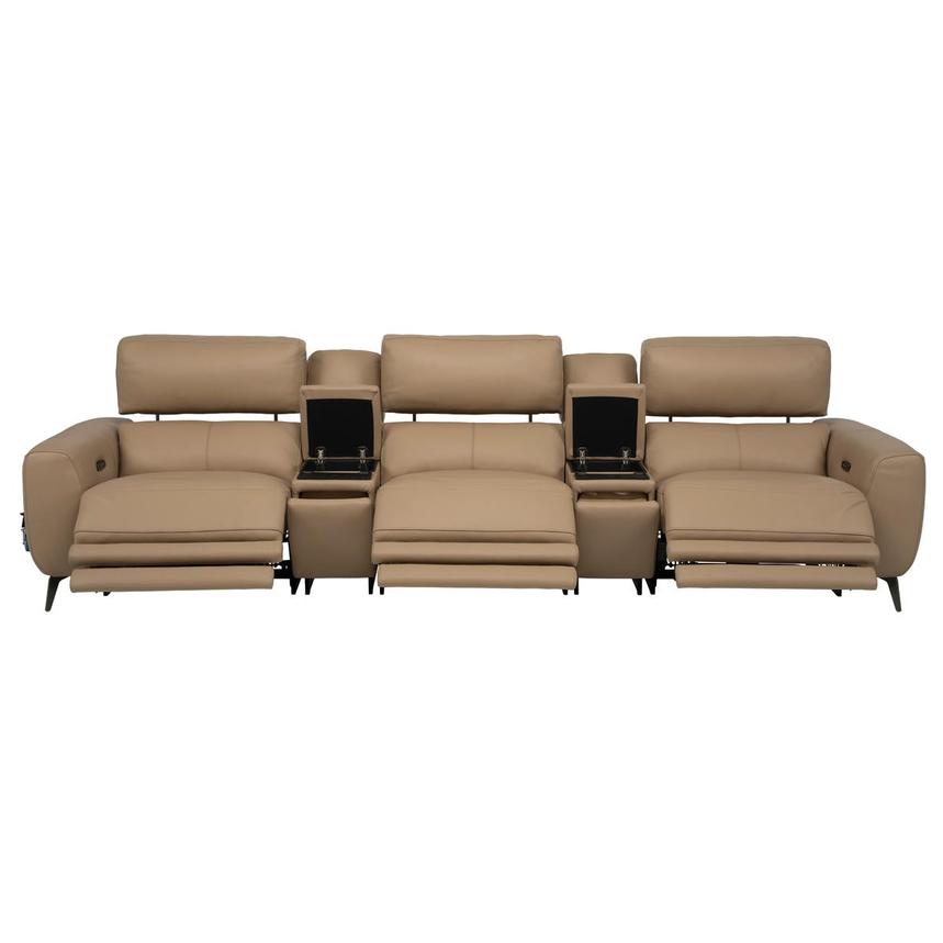 Granet Dark Cream Home Theater Leather Seating with 5PCS/3PWR alternate image, 2 of 41 images.