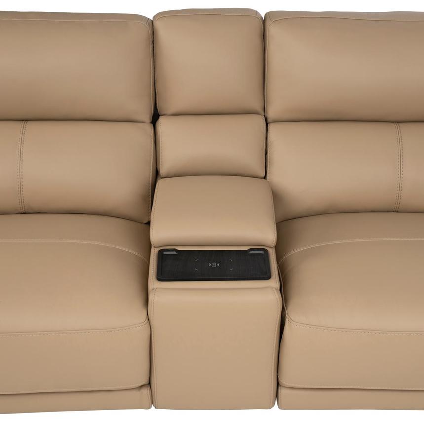 Granet Dark Cream Leather Power Reclining Sectional with 6PCS/3PWR alternate image, 7 of 17 images.