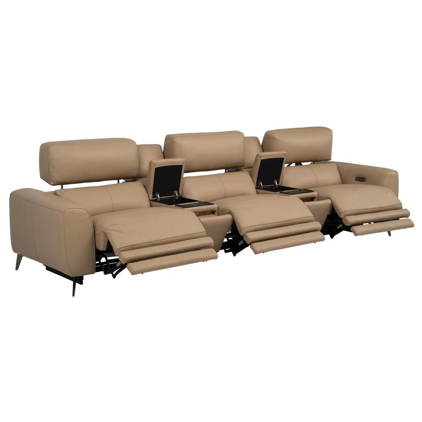 Granet Dark Cream Home Theater Leather Seating with 5PCS/3PWR alternate image, 7 of 41 images.