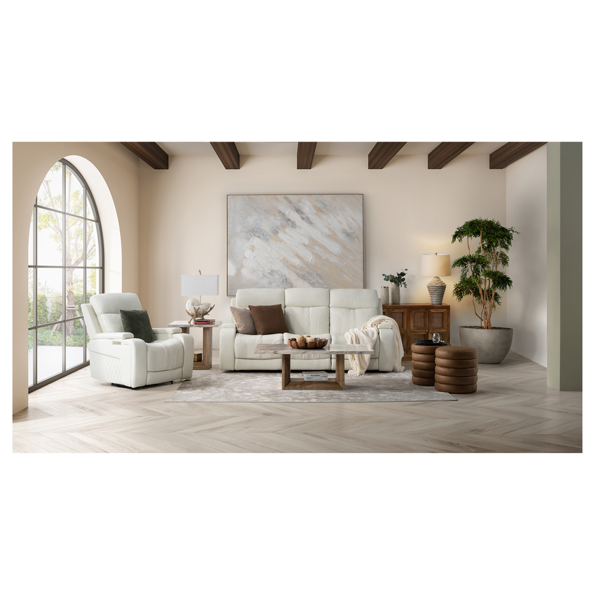 Zeus Leather Power Recliner  alternate image, 2 of 15 images.