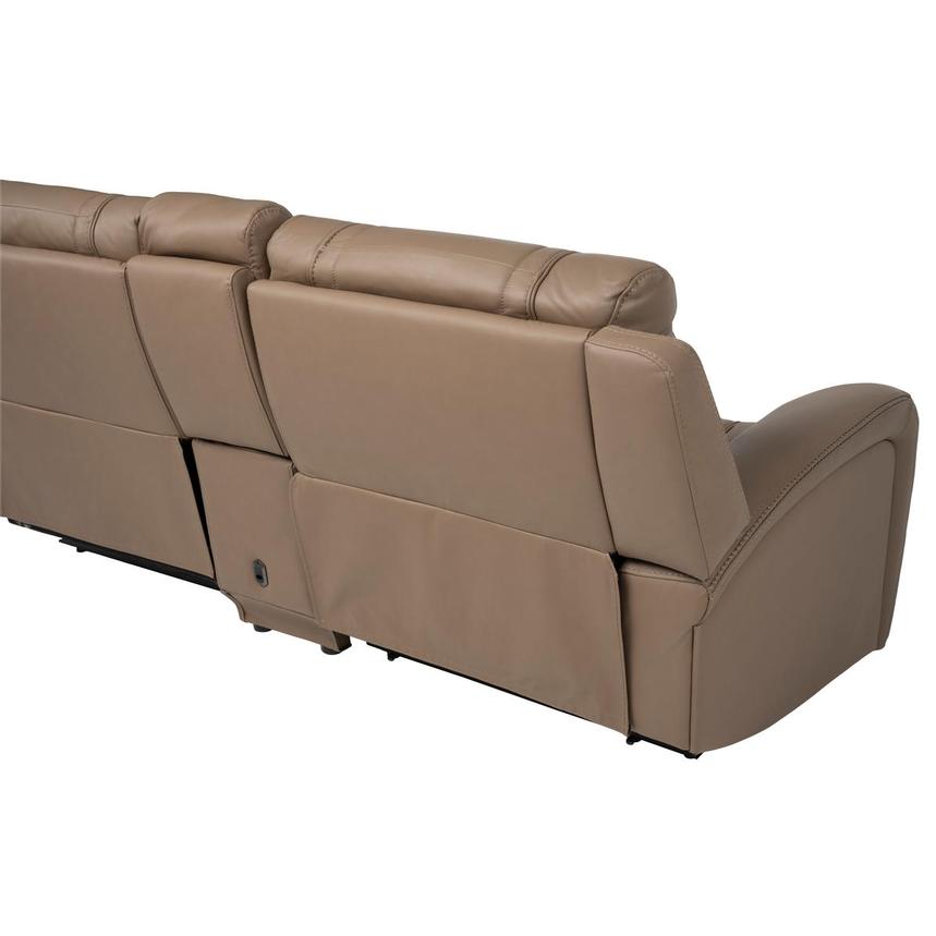 Galaxy Light Brown Home Theater Leather Seating with 5PCS/2PWR alternate image, 12 of 23 images.