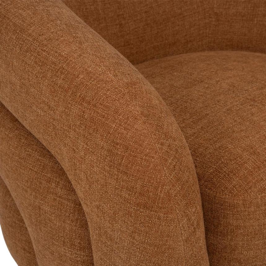 Sandie Rust Swivel Accent Chair alternate image, 7 of 9 images.