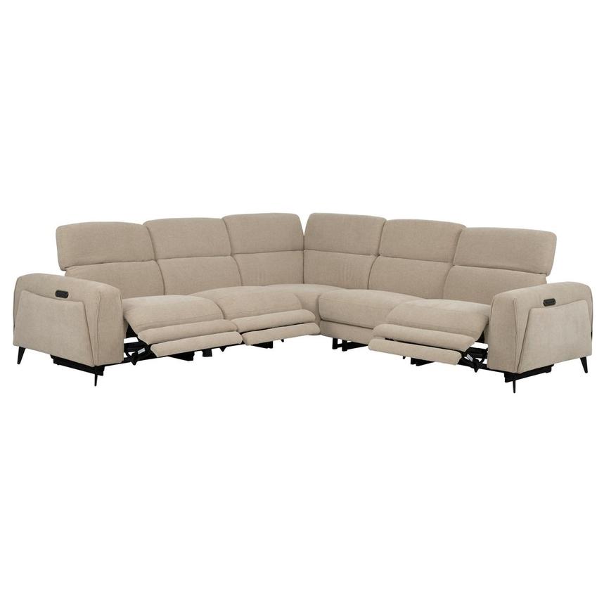 Luke Beige Power Reclining Sectional with 5PCS/2PWR alternate image, 2 of 10 images.