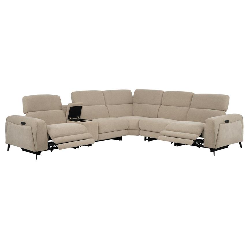 Luke Beige Power Reclining Sectional with 6PCS/2PWR  alternate image, 2 of 11 images.