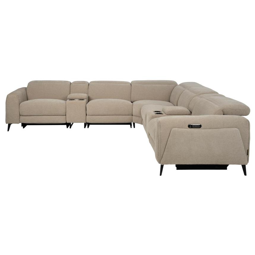 Luke Beige Power Reclining Sectional with 7PCS/2PWR alternate image, 2 of 14 images.