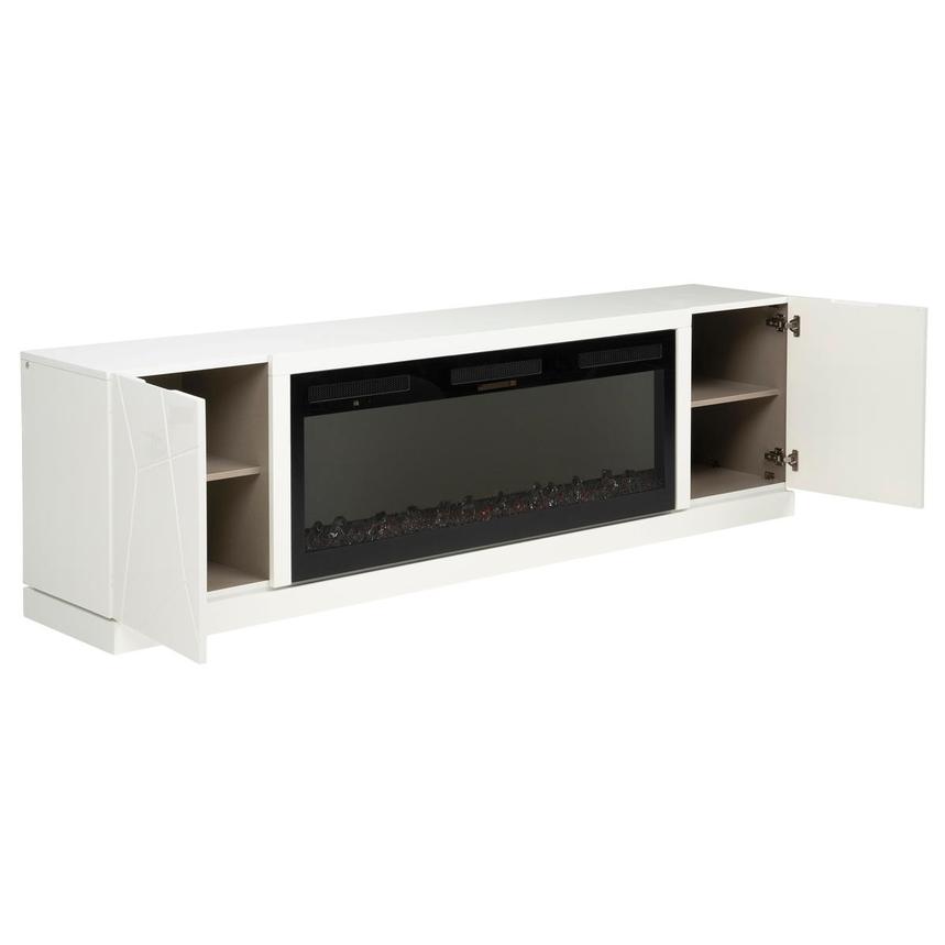 Tessa White Electric Fireplace w/Light alternate image, 5 of 11 images.