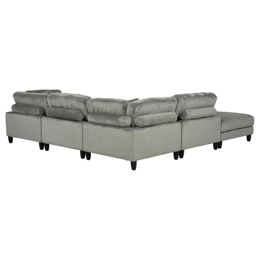 Cape Gray Sectional Sofa w/Ottoman alternate image, 5 of 12 images.