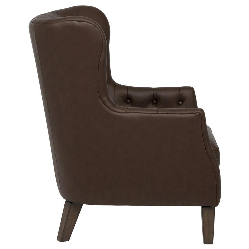 Belvedere Brown Leather Accent Chair alternate image, 5 of 10 images.