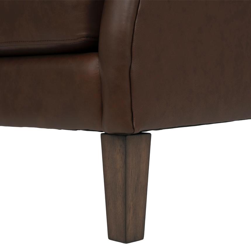 Belvedere Brown Leather Accent Chair alternate image, 10 of 10 images.