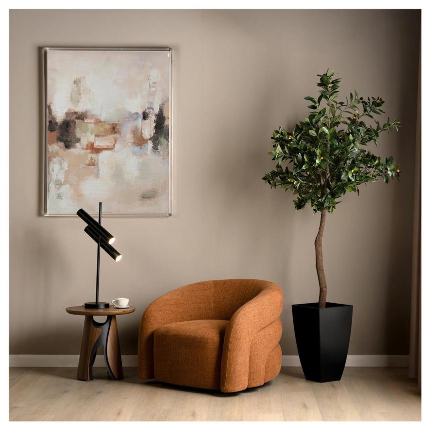 Sandie Rust Swivel Accent Chair alternate image, 2 of 9 images.