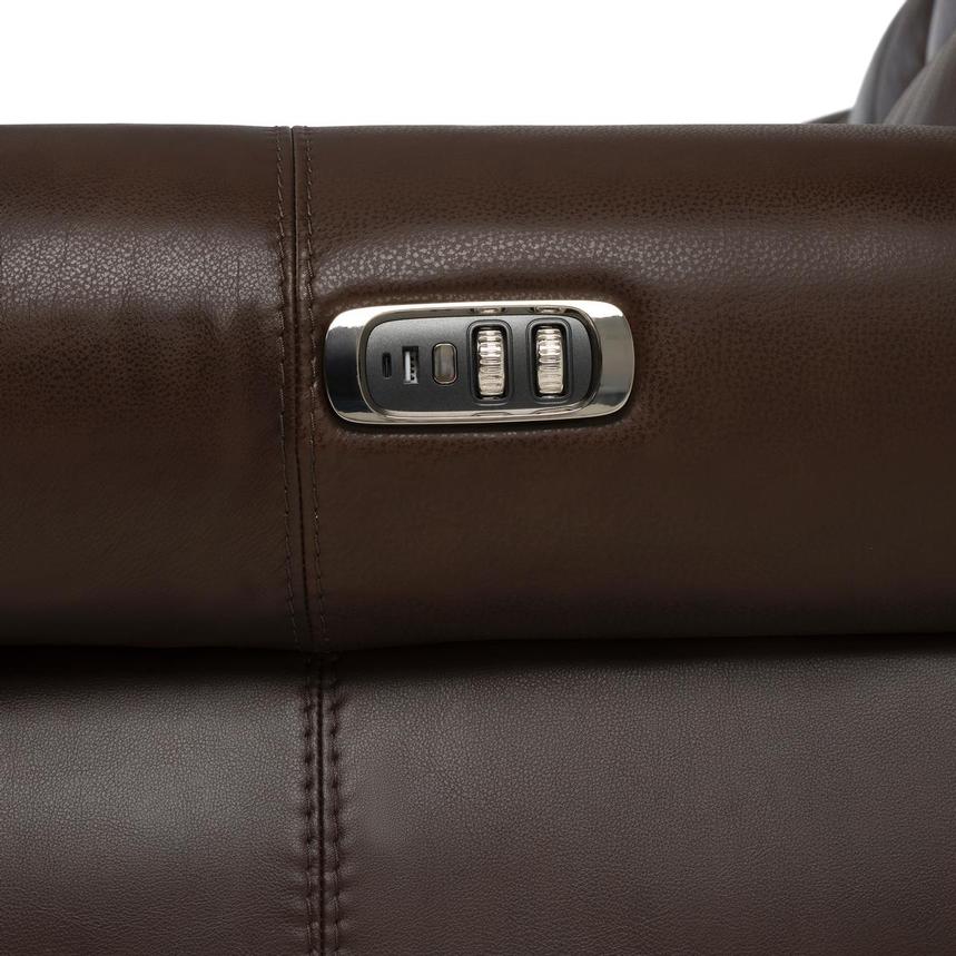 Bruno Brown Home Theater Leather Seating with 5PCS/3PWR alternate image, 12 of 13 images.