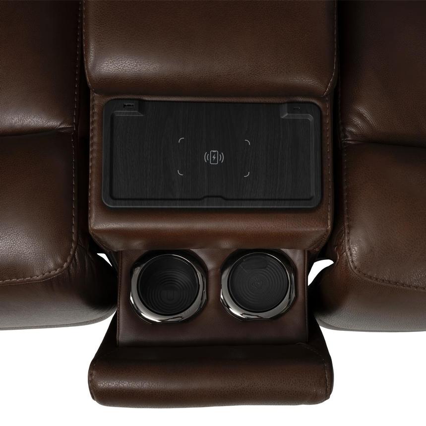 Bruno Brown Home Theater Leather Seating with 5PCS/2PWR alternate image, 7 of 12 images.