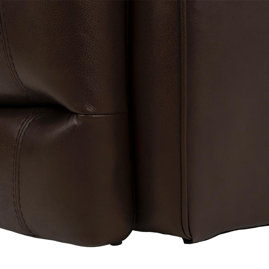 Bruno Brown Leather Power Reclining Sectional with 6PCS/2PWR  alternate image, 12 of 14 images.