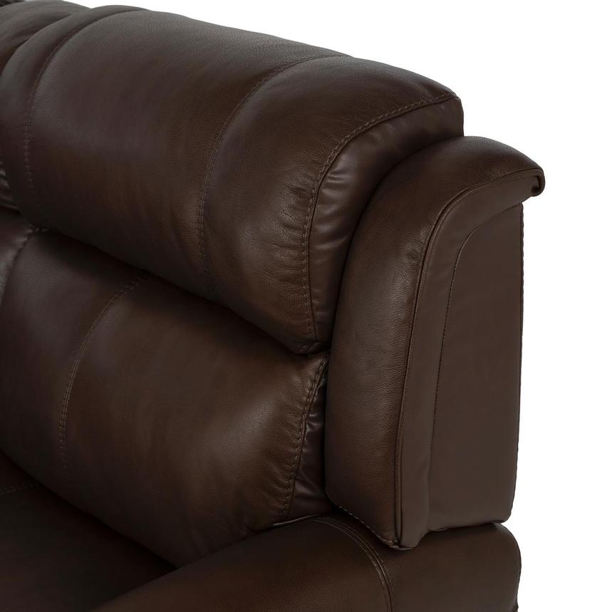 Bruno Brown Leather Power Reclining Sectional with 5PCS/3PWR alternate image, 7 of 11 images.