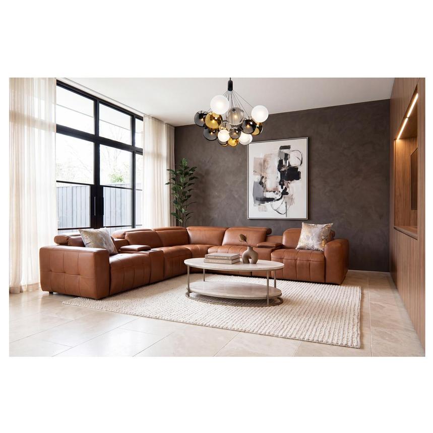 Chai Leather Power Reclining Sectional with 6PCS/3PWR alternate image, 2 of 12 images.