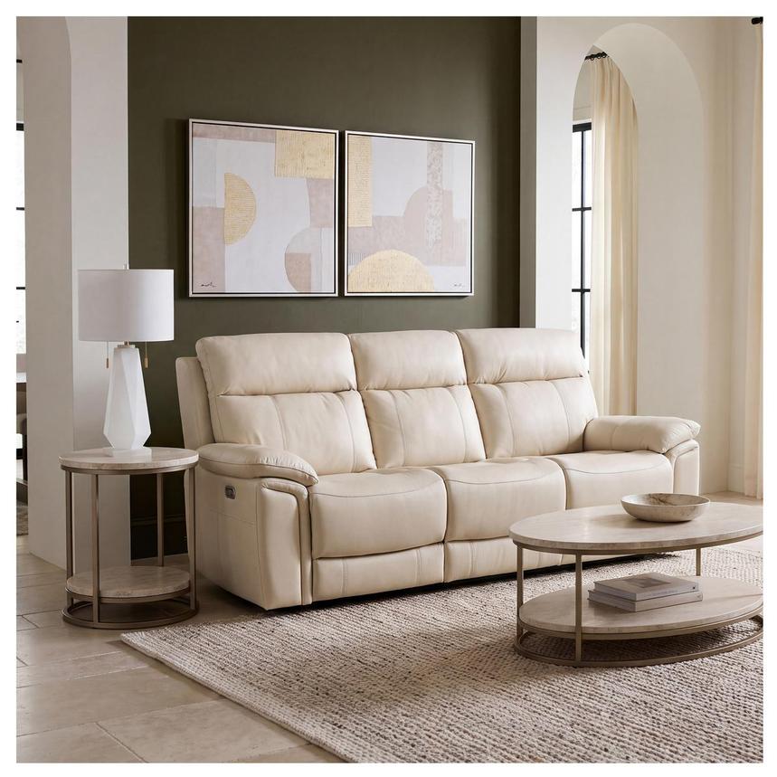 Milan Leather Power Reclining Sofa  alternate image, 2 of 2 images.