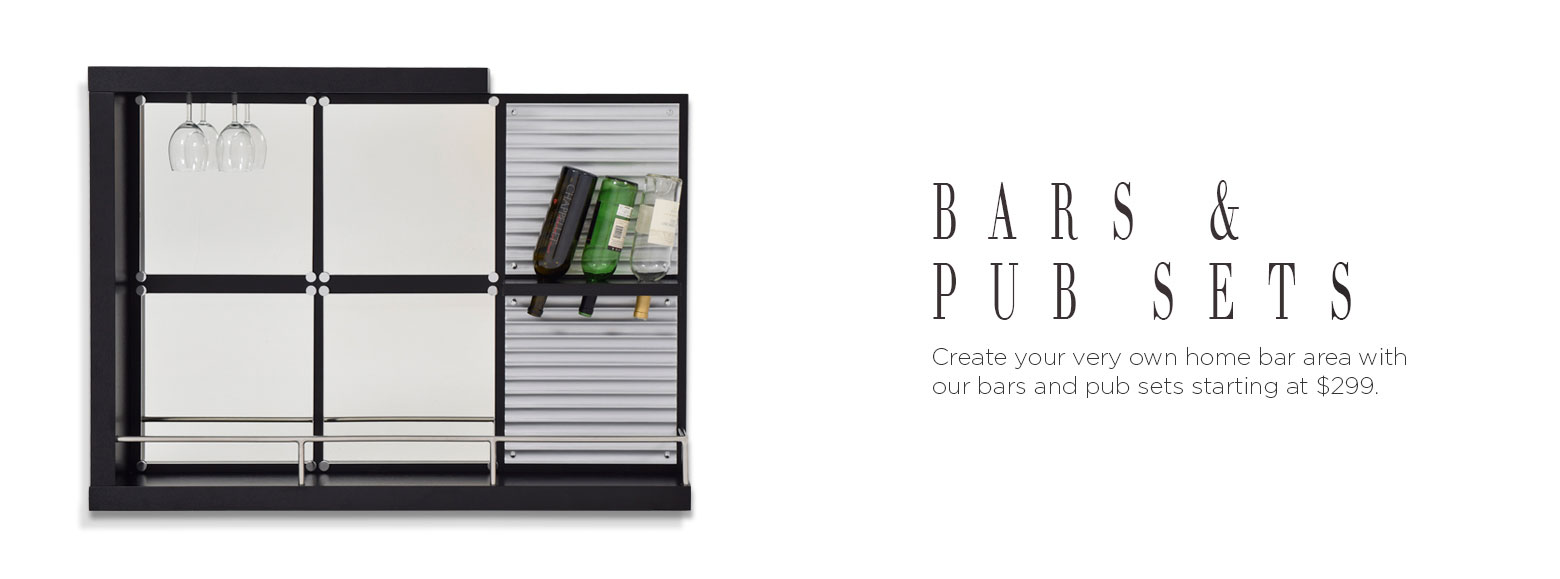 Bars and pub sets. Create your very own home bar area with our bars and pub sets starting at 299.