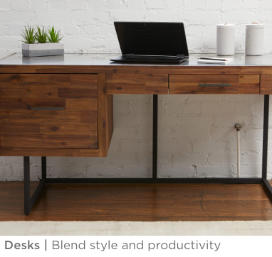 Desks. Blend style and productivity
